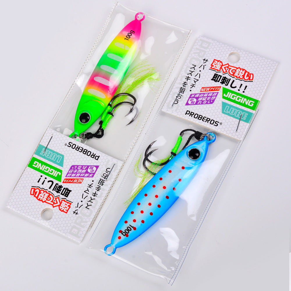 KATYUSHA 30–100g Luminous Metal Jig Lure with Feather Assist Hook