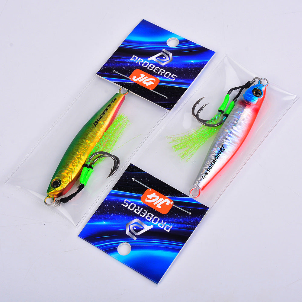KATYUSHA Metal Jig Lure, 35g-80g, Multi-Color Holographic Fish Design Saltwater Vertical Jigging Bait, Realistic 3D Eye Finish