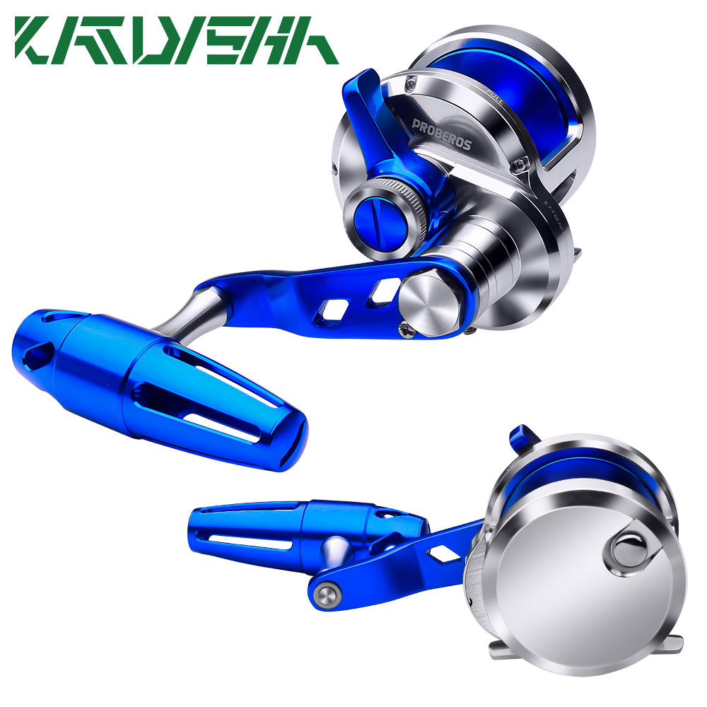 KATYUSHA PJG Jigging Reel Aluminum Alloy Jig Reel Zero Gap Smooth Drag Pre - Spooled PE Line Jigging Reel 300/ 400 Series Fishing Tackle