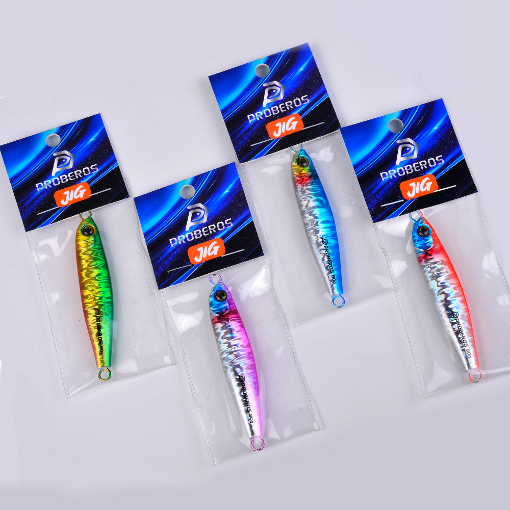KATYUSHA Metal Jig Lure, 35g-80g, Multi-Color Holographic Fish Design Saltwater Vertical Jigging Bait, Realistic 3D Eye Finish