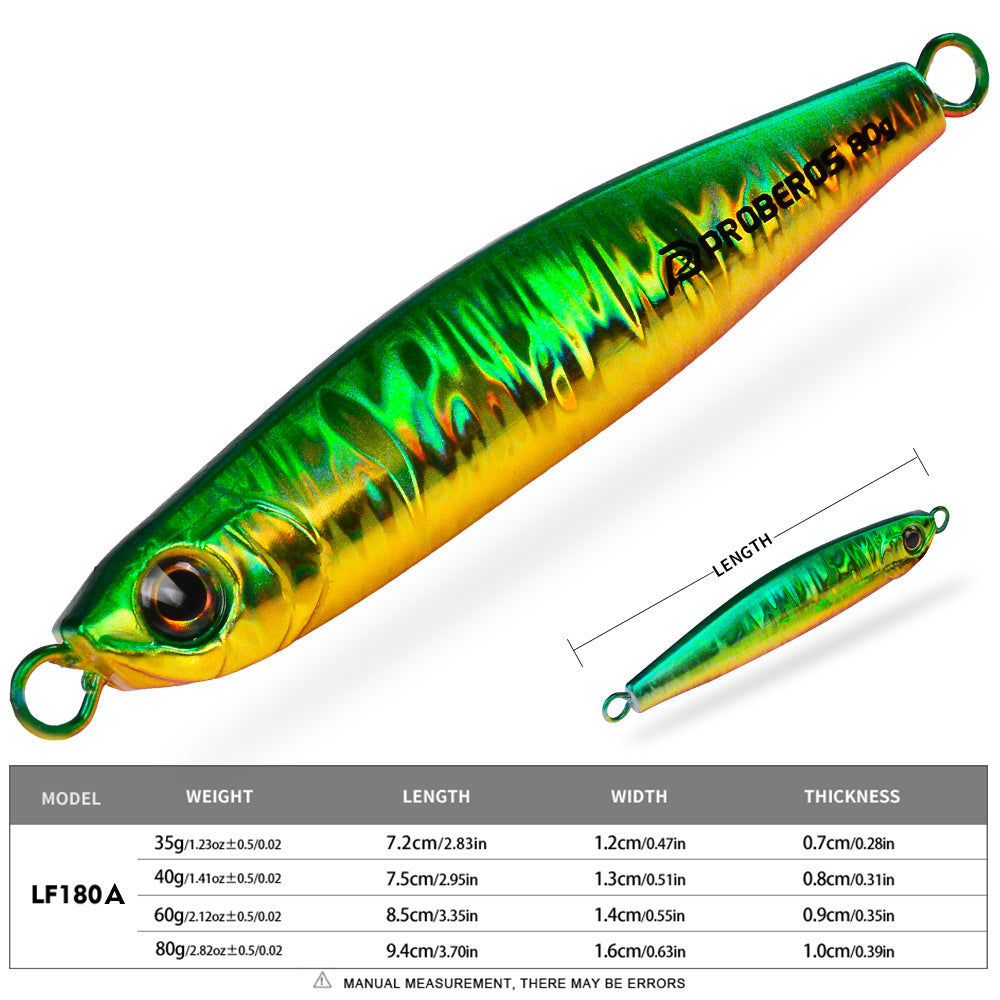 KATYUSHA Metal Jig Lure, 35g-80g, Multi-Color Holographic Fish Design Saltwater Vertical Jigging Bait, Realistic 3D Eye Finish