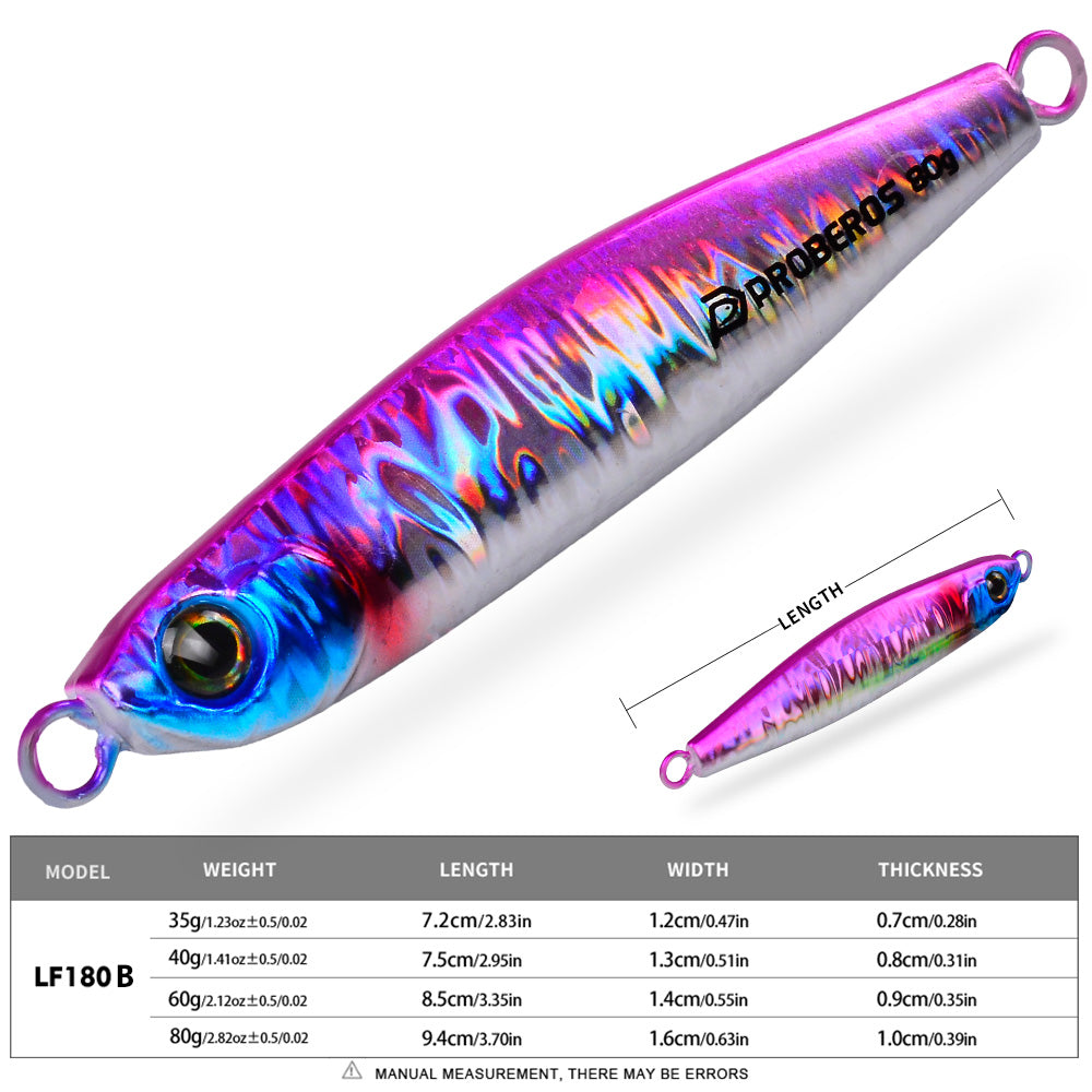 KATYUSHA Metal Jig Lure, 35g-80g, Multi-Color Holographic Fish Design Saltwater Vertical Jigging Bait, Realistic 3D Eye Finish